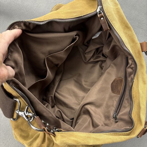 NEWHEY Water Resistant Canvas & Leather Duffel Travel Overnight Weekend Bag - Picture 13 of 14